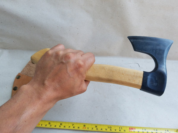 Mini carving bearded axe with sheath