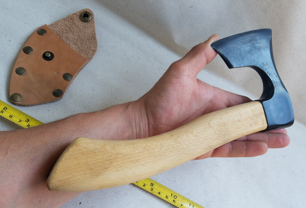 Mini carving bearded axe with sheath