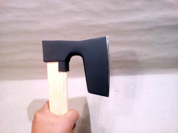 BEARDED STEEL AXE / HATCHET WITH METAL GUARD VIKING STYLE WITH HANDLE