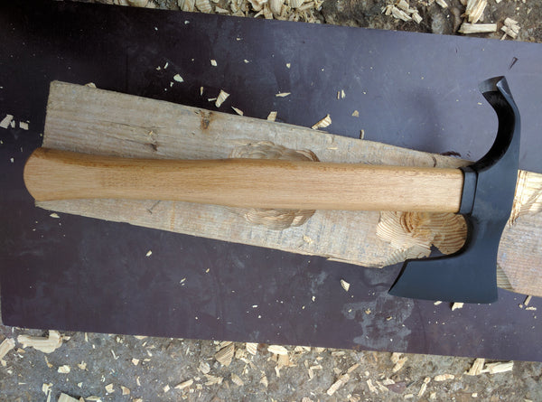 Elegant small bearded hatchet / axe combined with curved adze blade - bowl makers tool- rare!!!