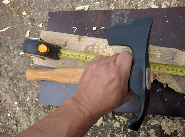 Elegant small bearded hatchet / axe combined with curved adze blade - bowl makers tool- rare!!!