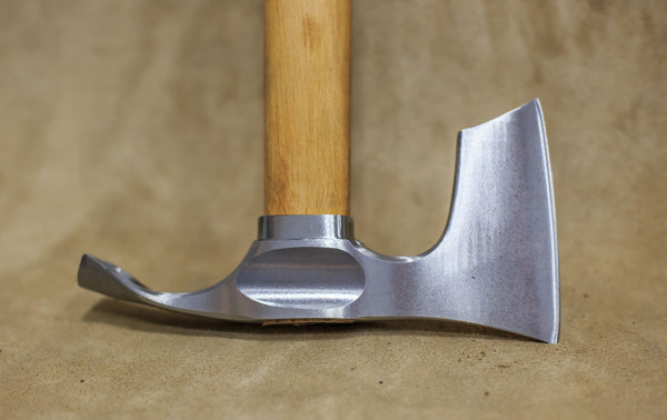 Bearded hatchet / axe combined with curved adze blade by mapsyst