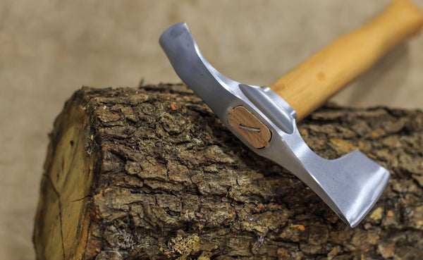 Bearded hatchet / axe combined with curved adze blade by mapsyst