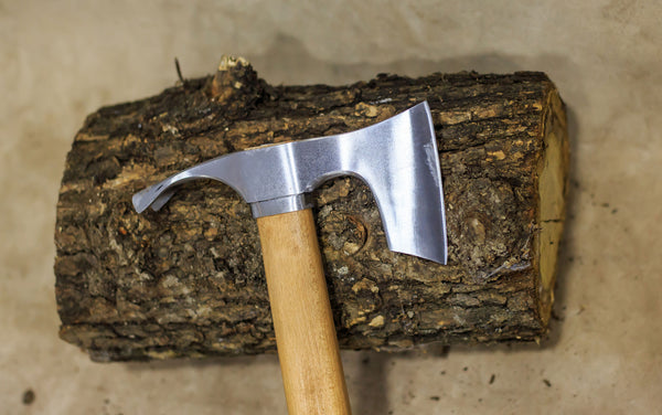 Bearded hatchet / axe combined with curved adze blade by mapsyst
