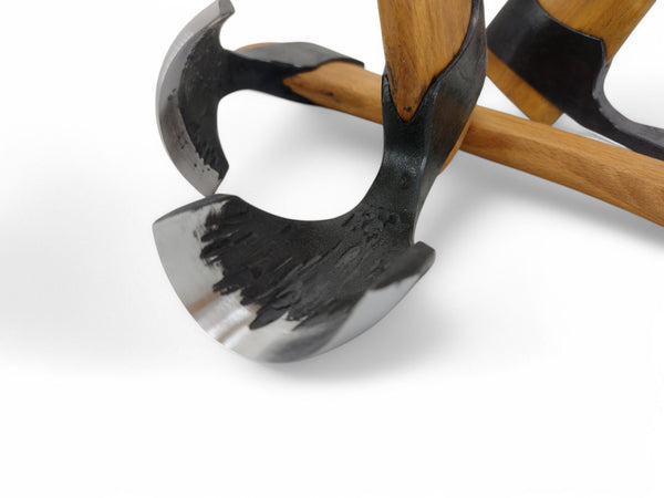Set of 3 wood carving woodworking bowl adze tools - straight - big - small curved adze