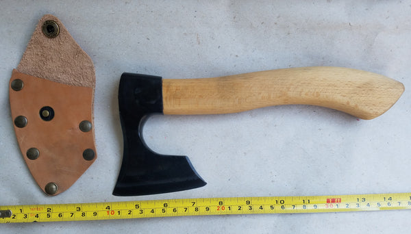 Mini carving bearded axe with sheath
