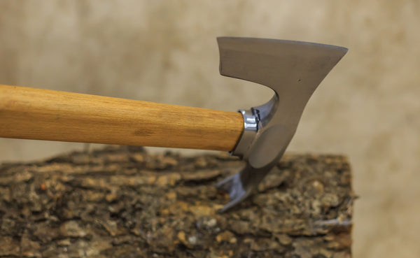Bearded hatchet / axe combined with curved adze blade by mapsyst