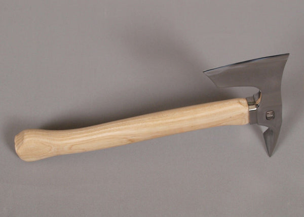 STAINLESS STEEL BEARDED HATCHET AXE WITH ADZE BLADE -TWO BLADES TOOL!